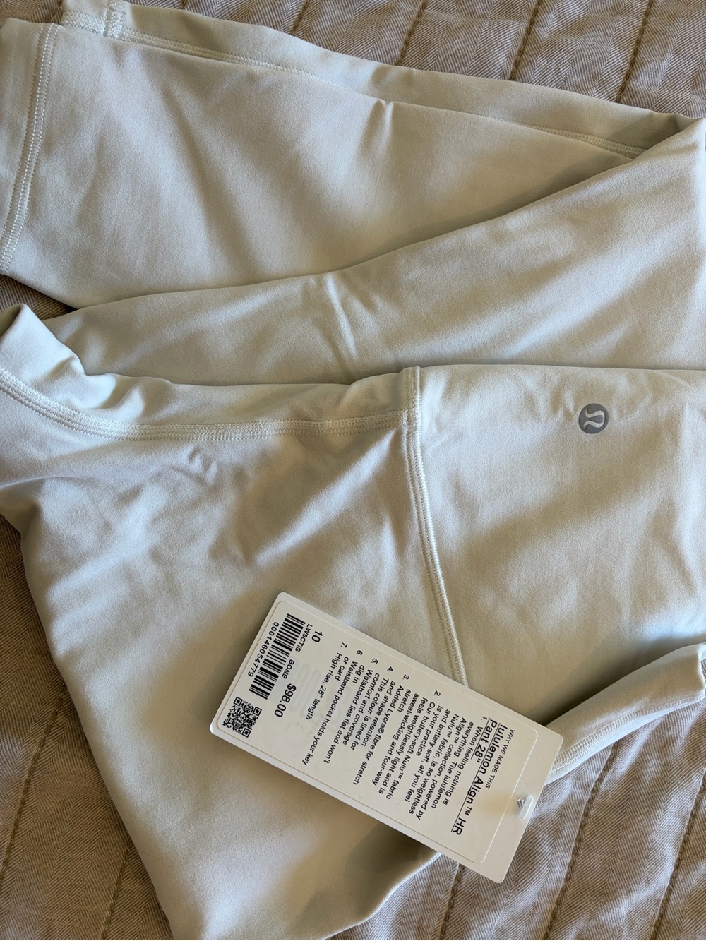 lululemon athletica NWT Align HR pant 28” LINED bone size 10 LW5CTIS